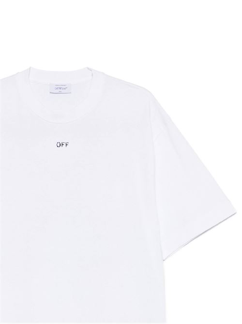 White crew neck t-shirt OFF WHITE | OMAA120S25JER00F0110